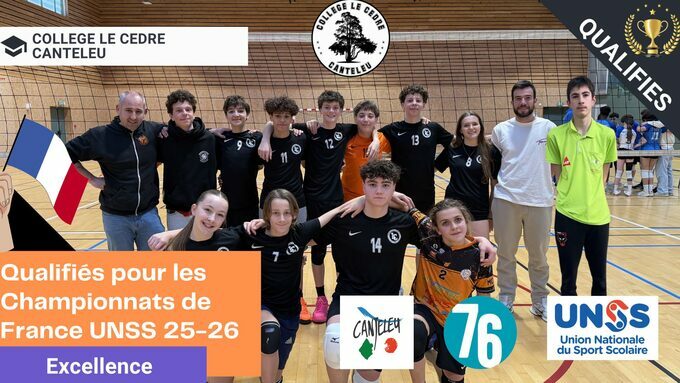 Section sportive volley-ball : les Minimes garçons qualifiés pour les Championnats de France !